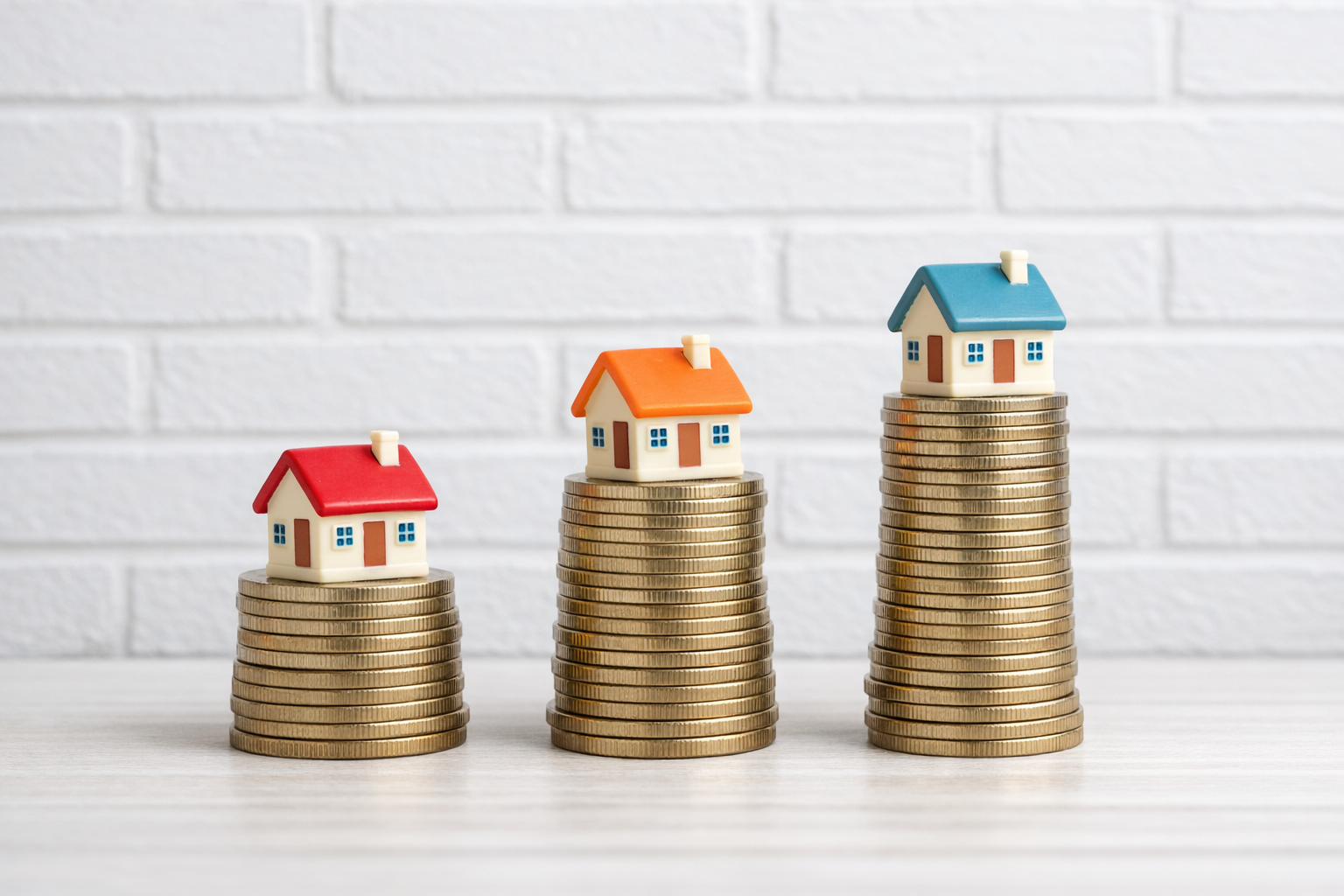 houses on coin stack